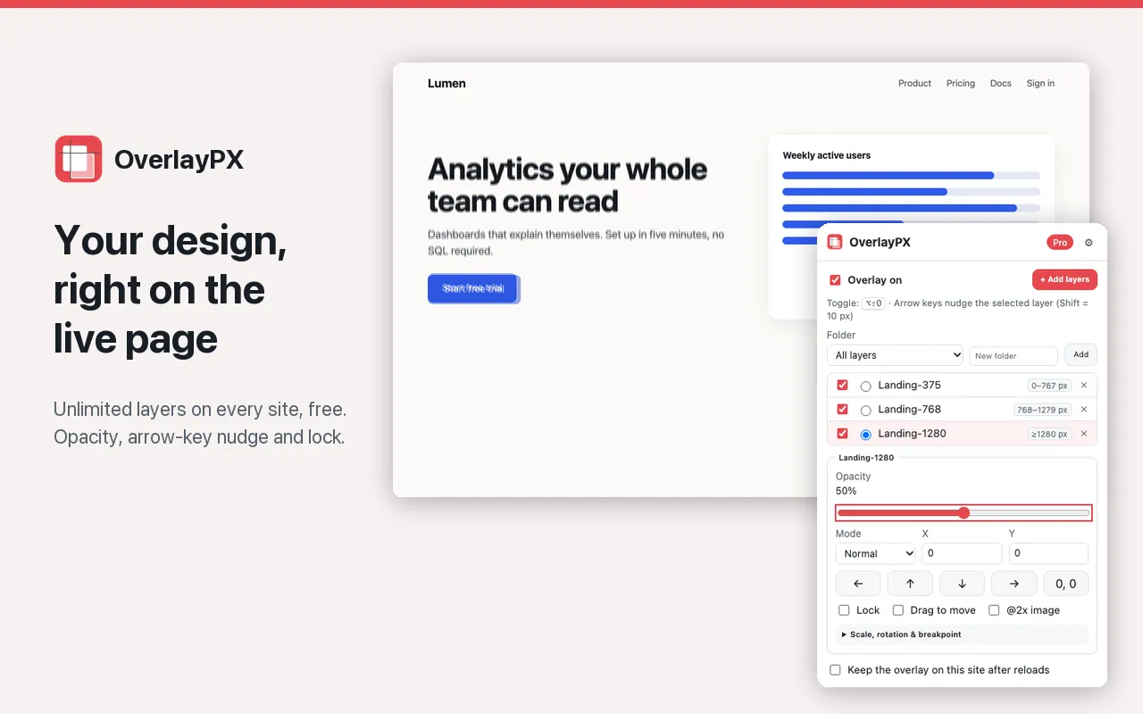 Your design, right on the live page
